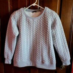 textured cable stitched sweatshirt